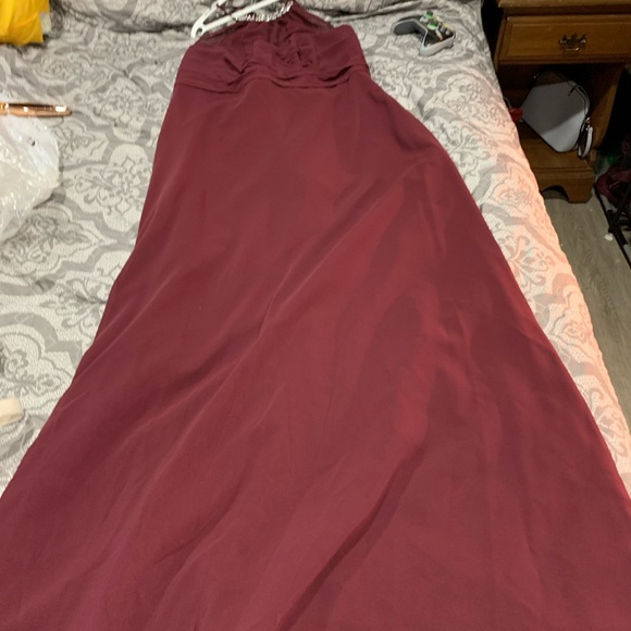 Burgundy Prom Dress - Picture 2 of 5